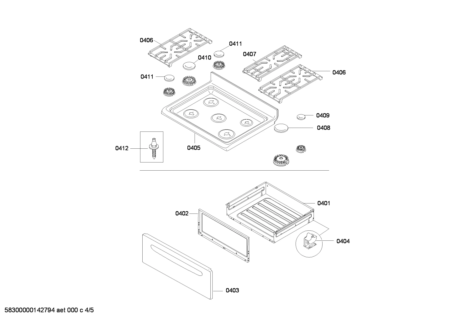Grate Foot, Service Kit (Set OF 12 Rubber-Only Feet)