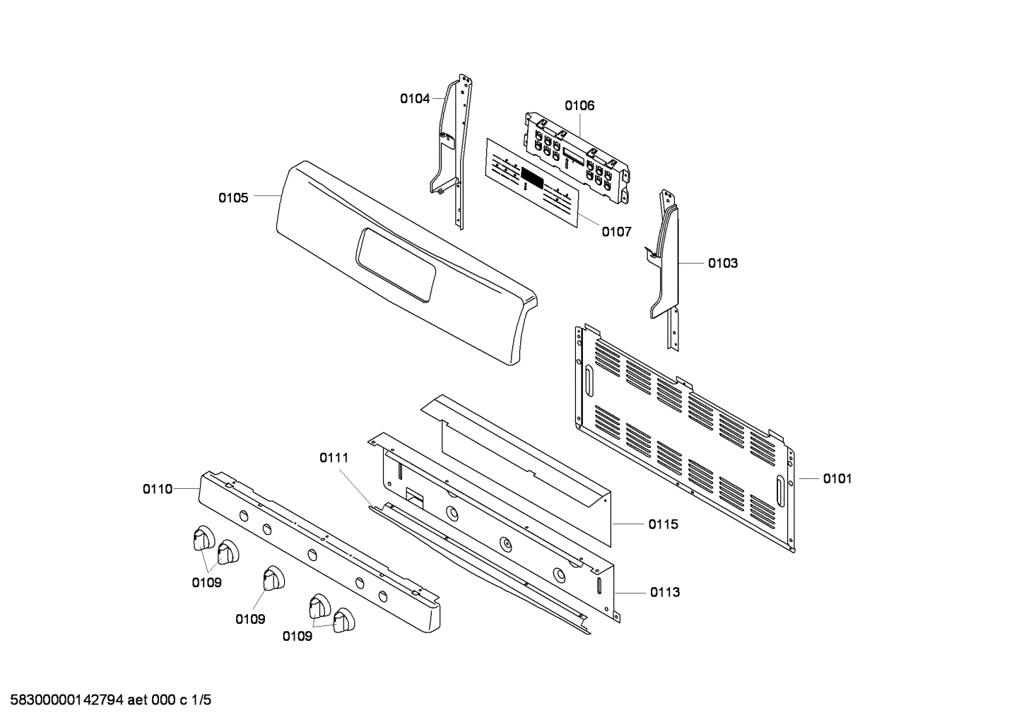 Door & Housing, Handles & Knobs (0101-0115)
