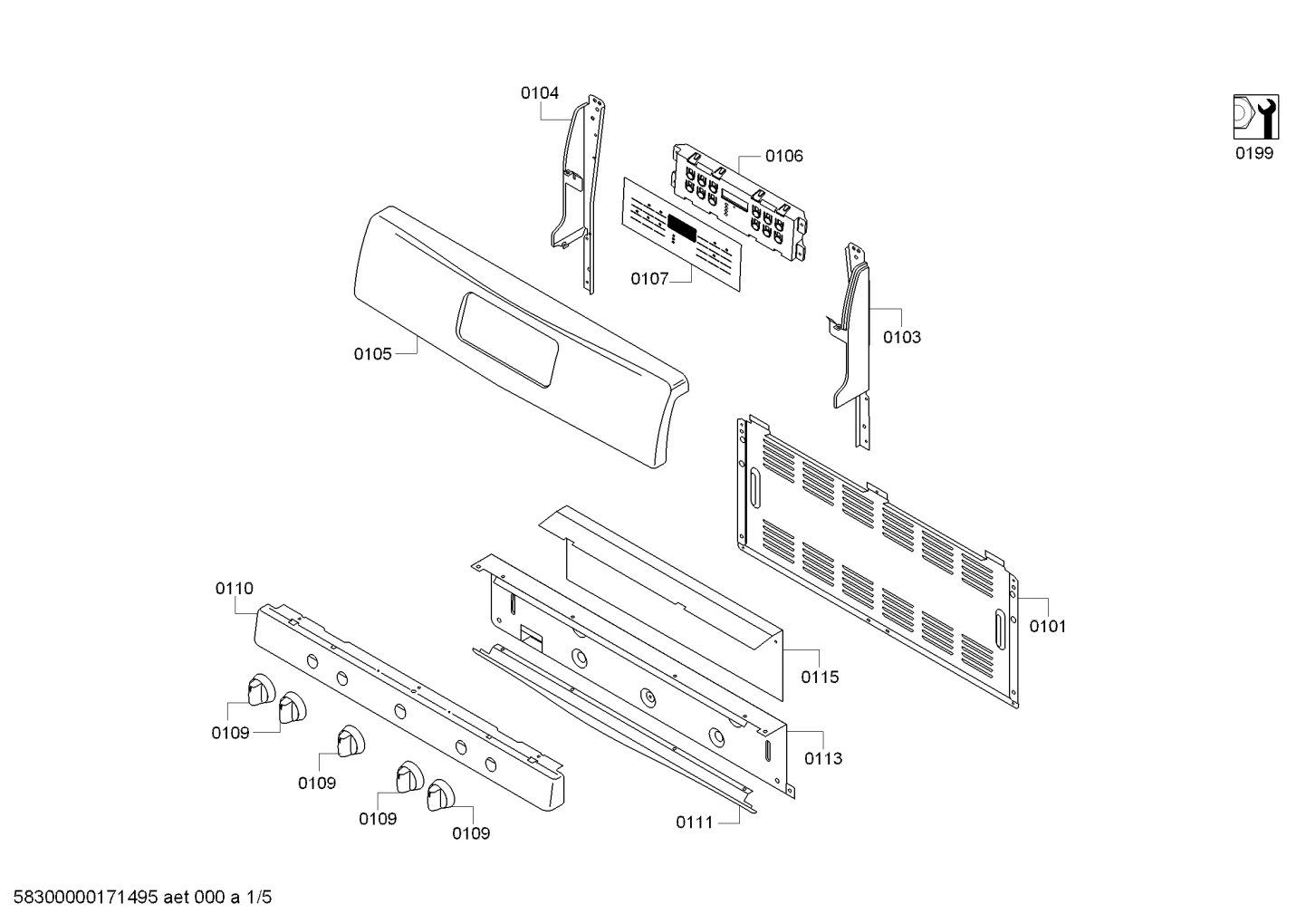 Door & Housing, Screws (0101-0199)
