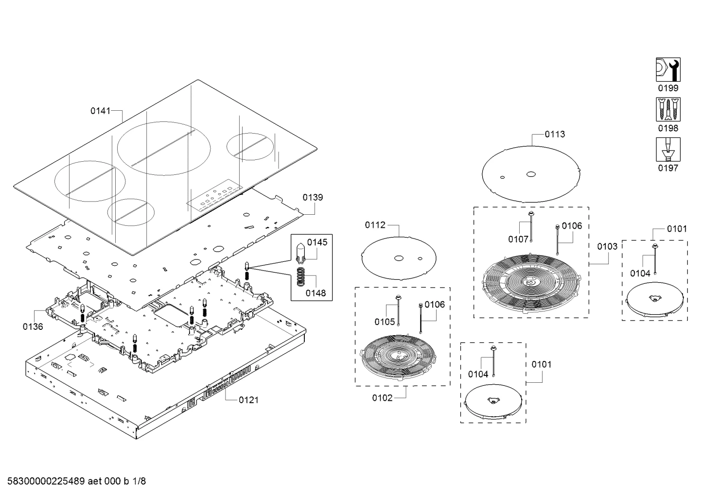 Door & Housing, Screws (0101-0199)