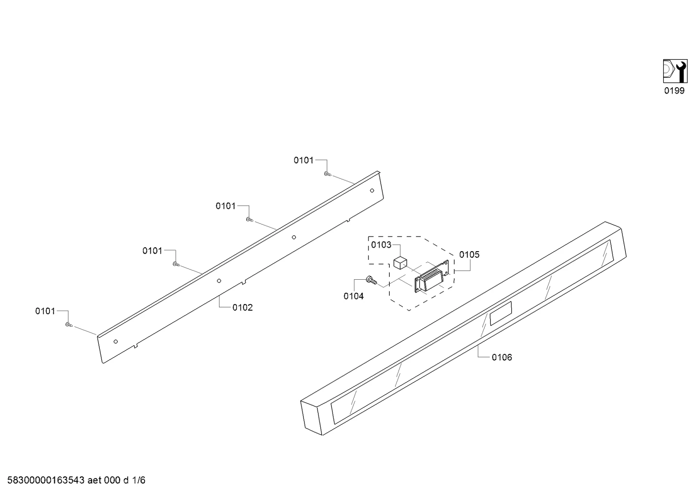 Screws, shelves trays (0101-0106)
