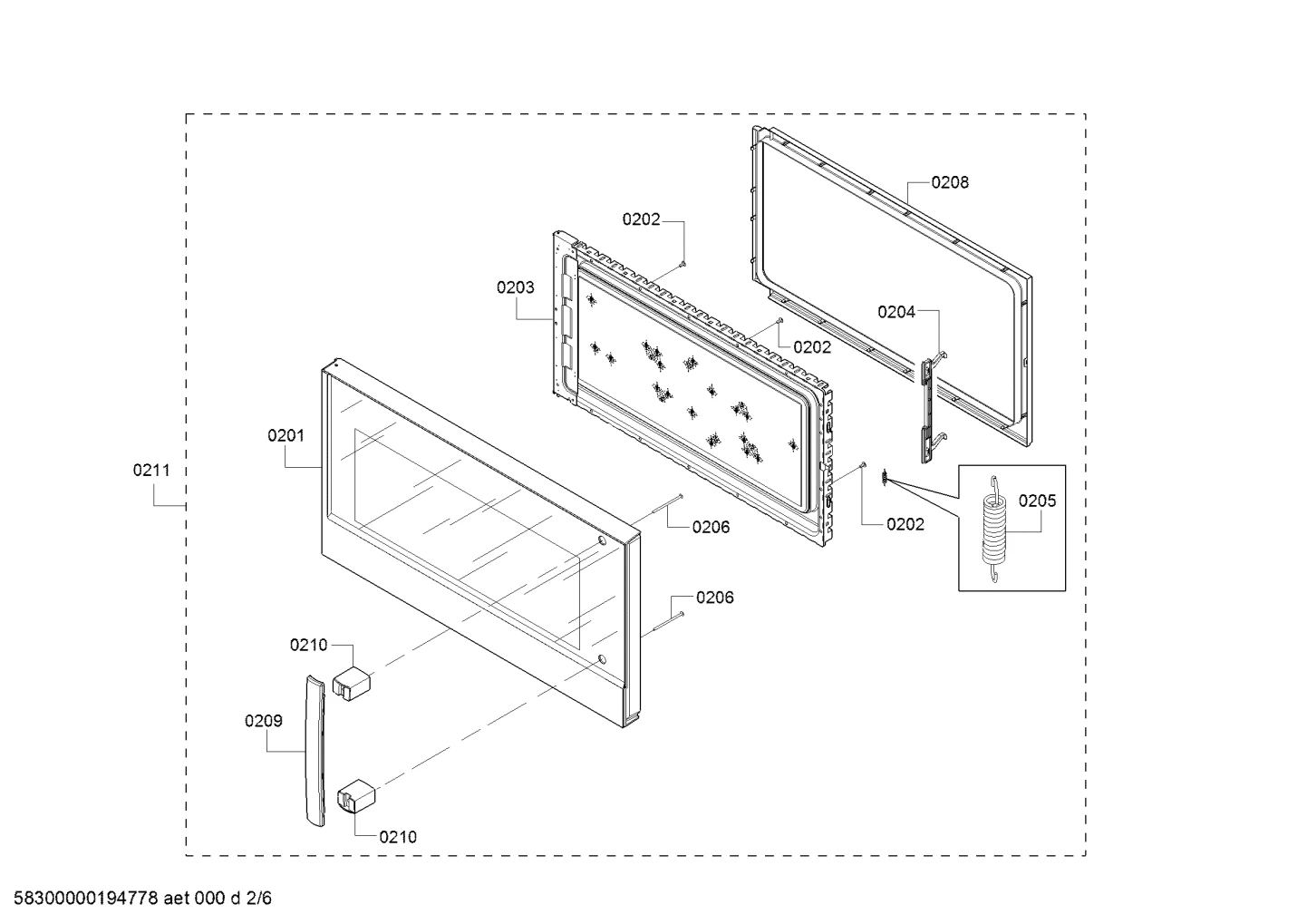 Dorr Panel Assembly - Black SS