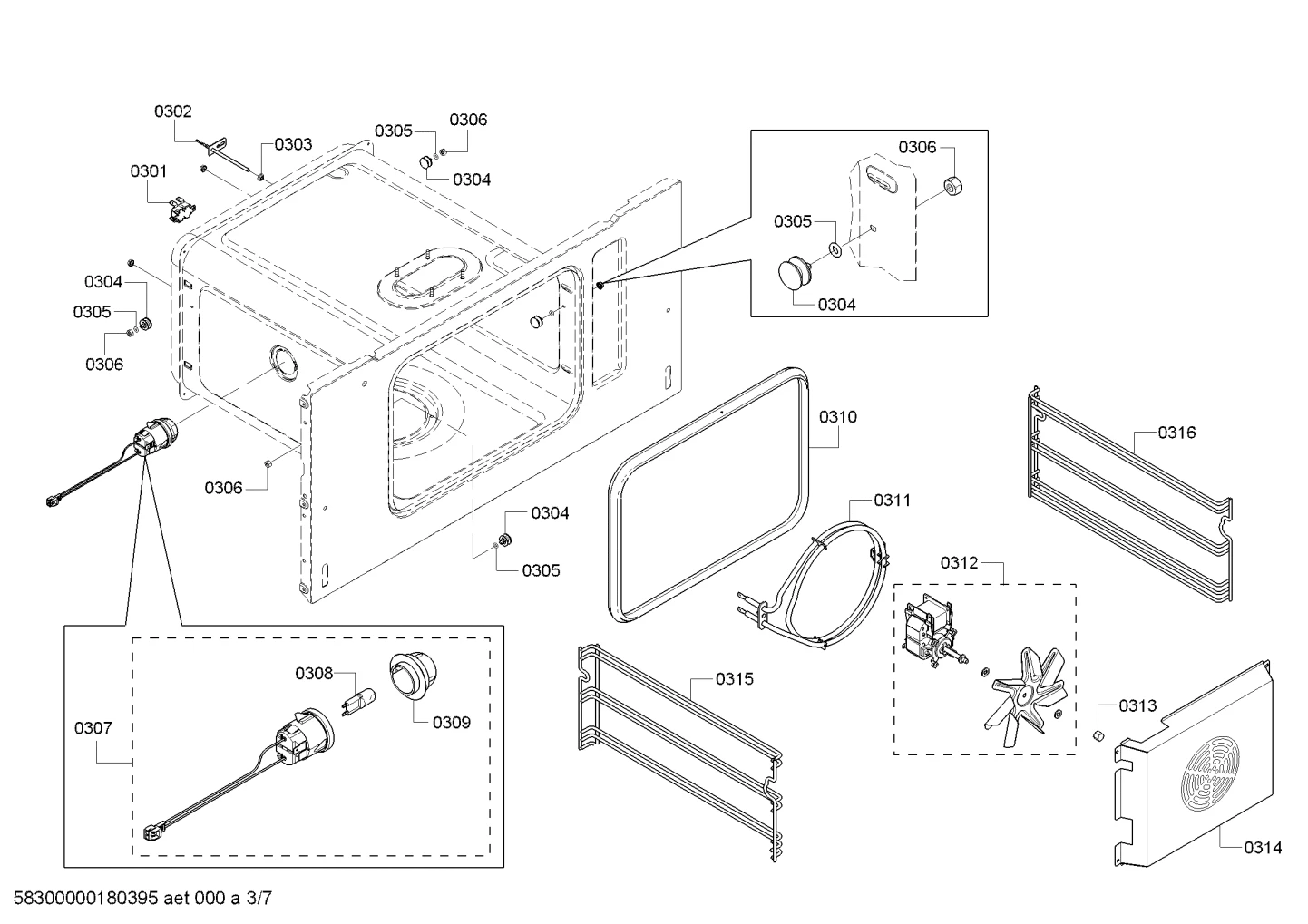 Bolt For Steam Oven Rack Supports