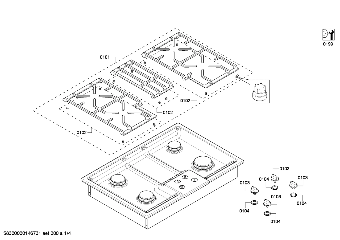 Door & Housing, Handles & Knobs (0101-0199)