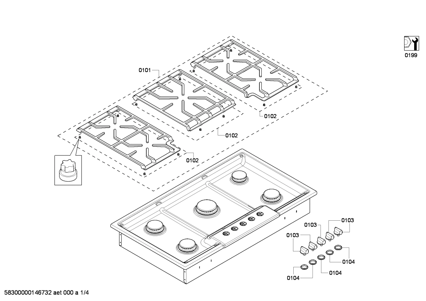 Door & Housing, Handles & Knobs (0101-0199)