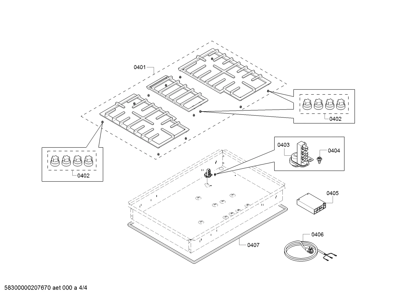 Grid Grate Pack Assy, 304, WP, Ngm Pip