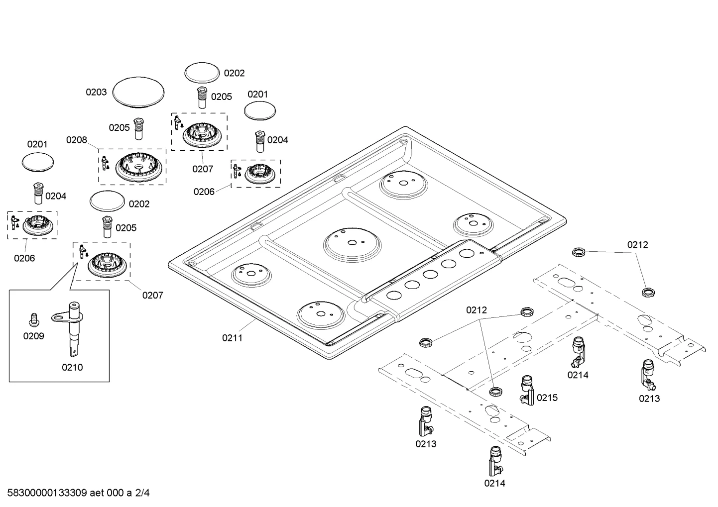 Hob Top Assembly