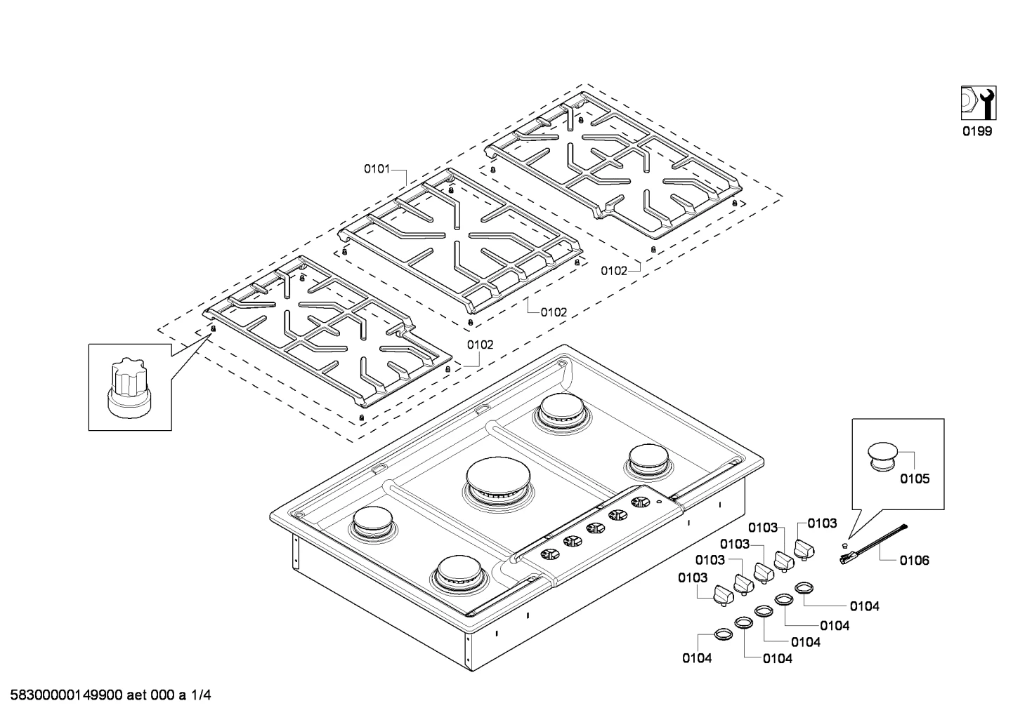 Handles & Knobs, Door & Housing (0101-0199)