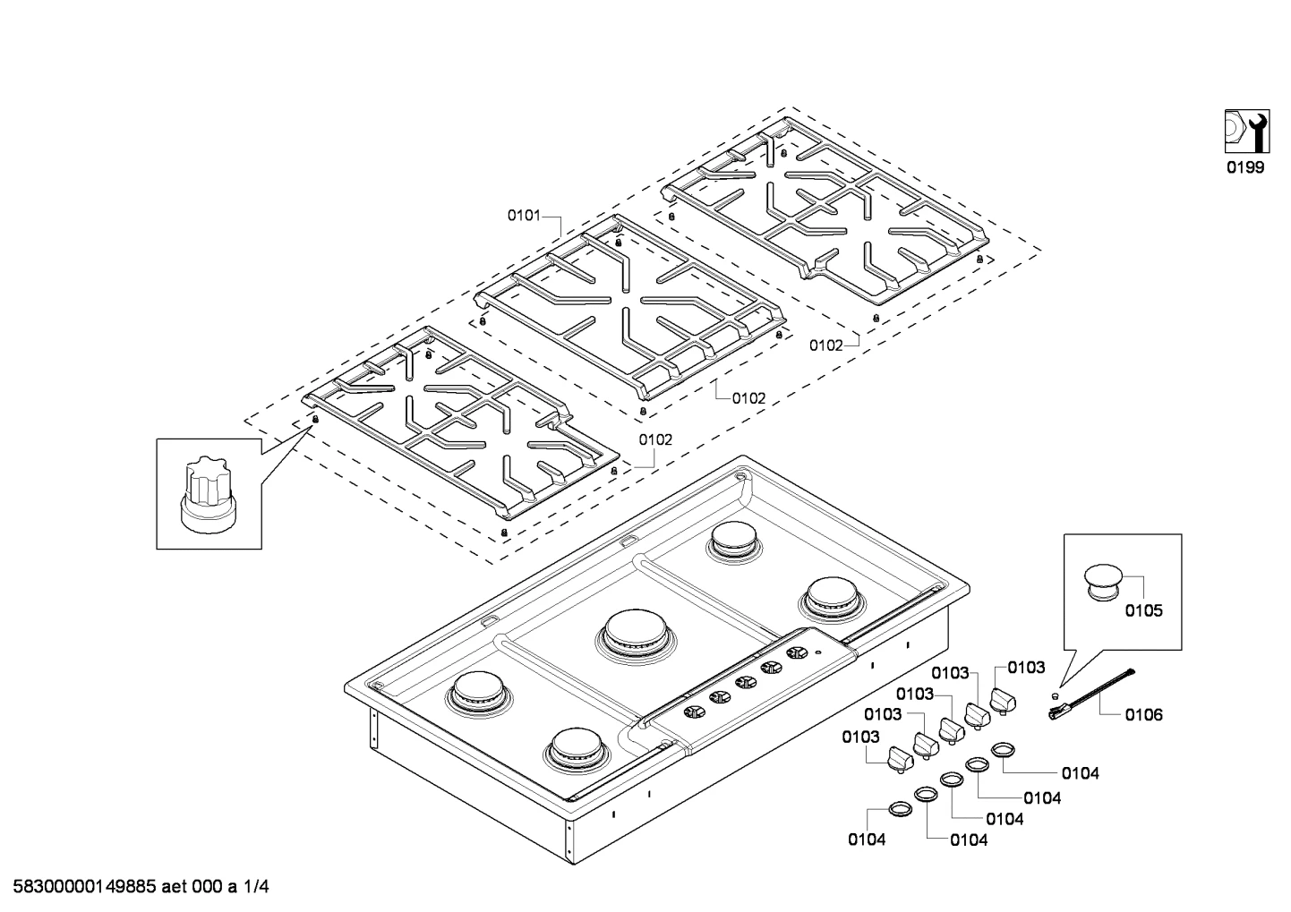 Handles & Knobs, Door & Housing (0101-0199)