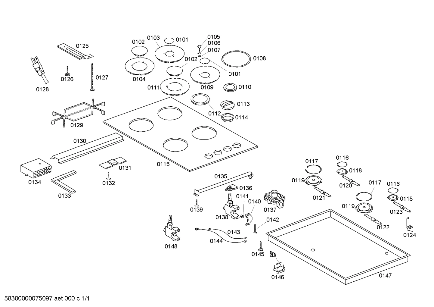 Seal Gasket, Large Burner
