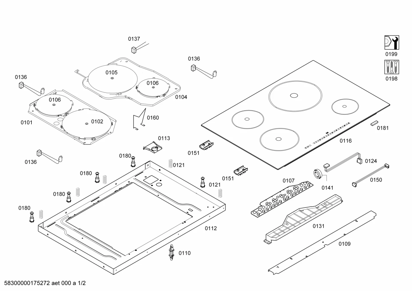 Door & Housing, hotplates (0101-0199)