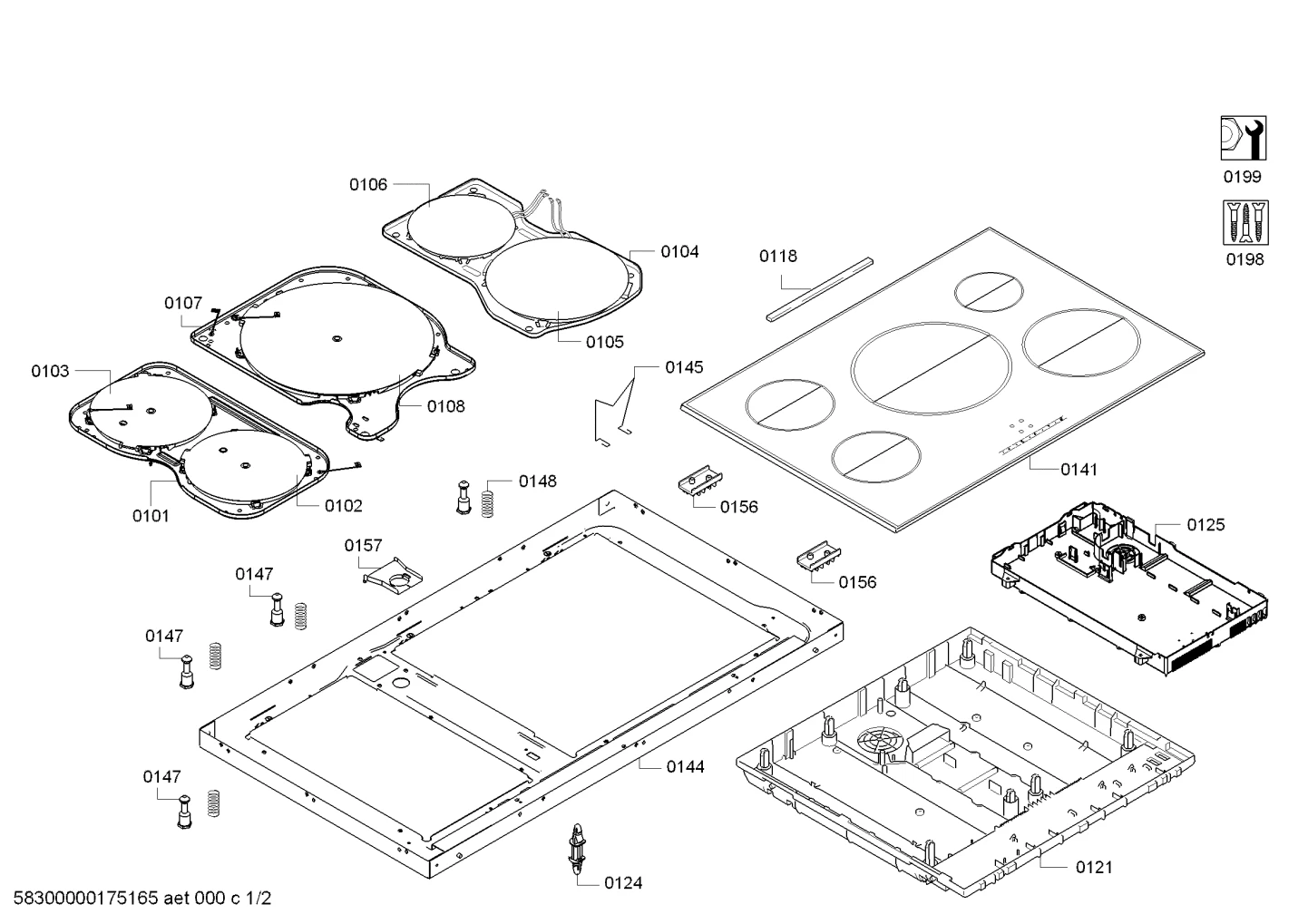 Door & Housing, hotplates (0101-0199)