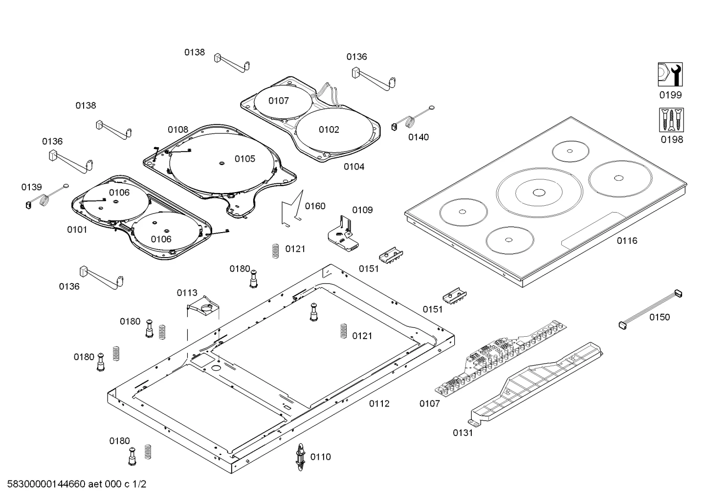 Door & Housing, hotplates (0101-0199)