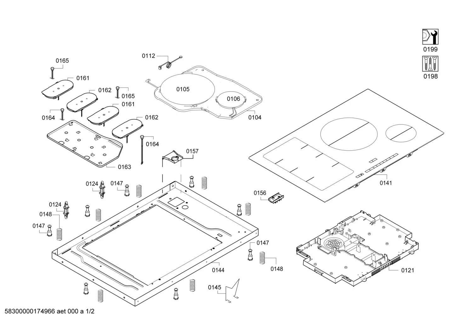 hotplates, doors & housing (0104-0199)