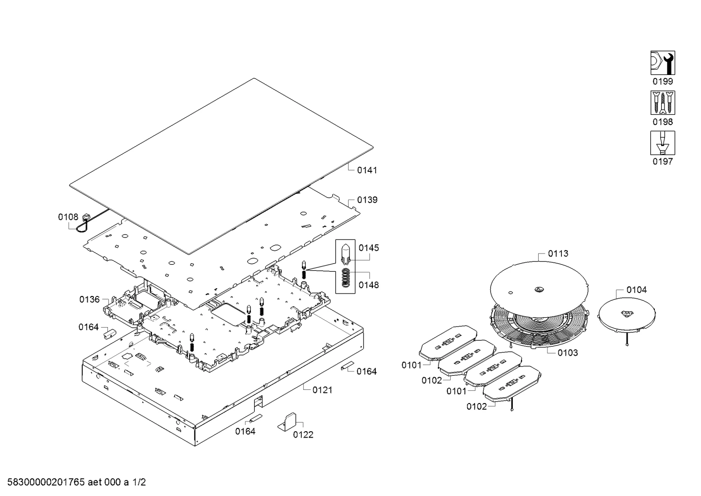Screws, hotplates (0101-0199)