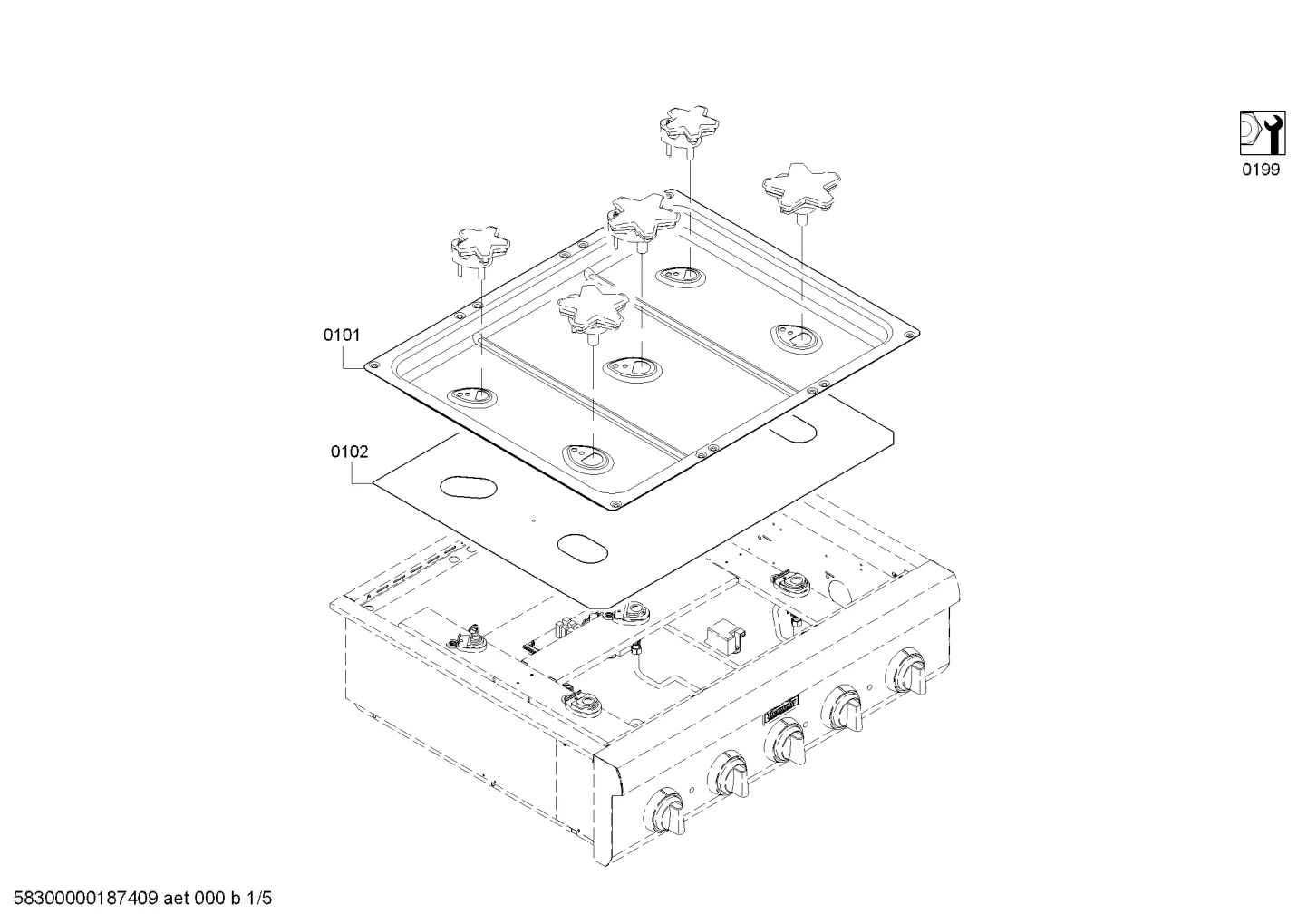 hobtops, heatingparts (0101-0199)