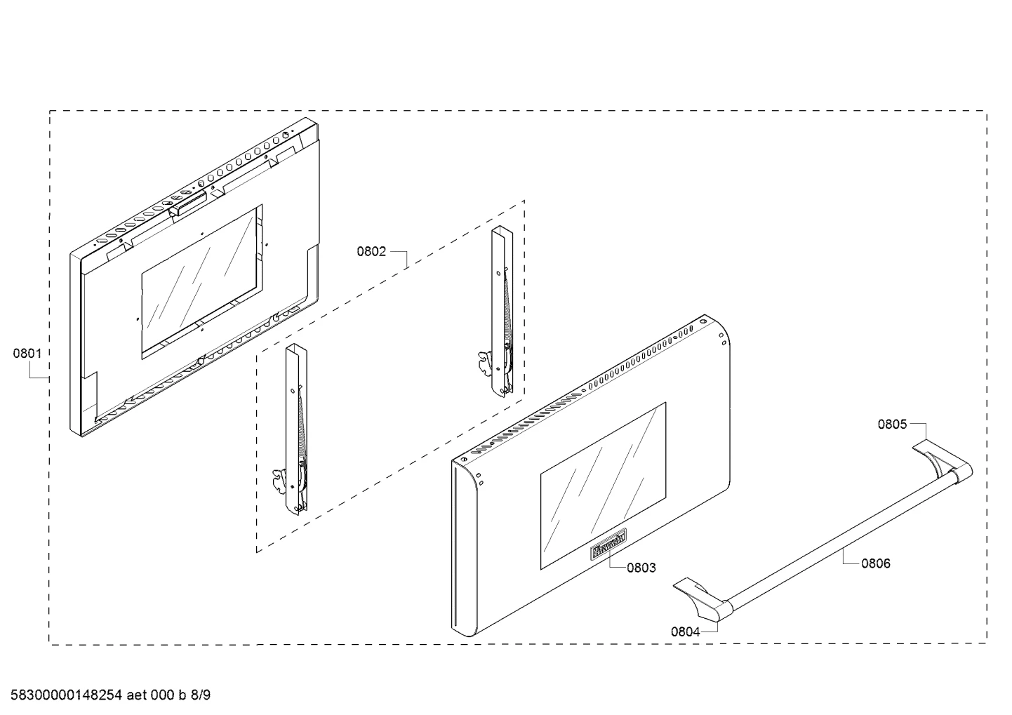 Hinge Kit, SVC, 30" Oven, PRO27