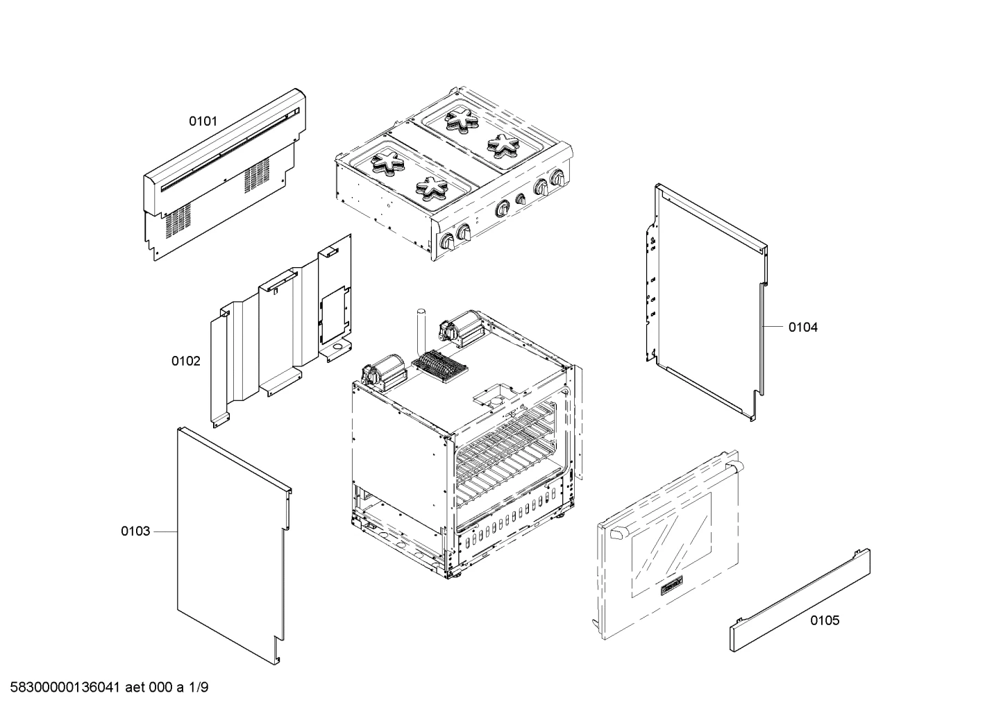 doors & housing, shelves trays (0101-0150)