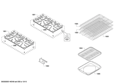shelves trays (1001-1006)