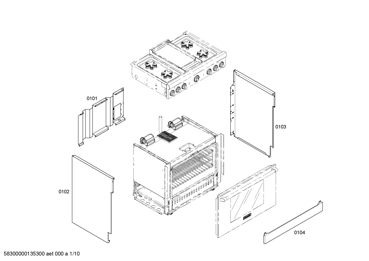 doors & housing, shelves trays (0101-0199)