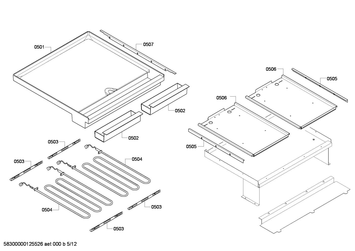 Trim, Side, Short Spill Tray