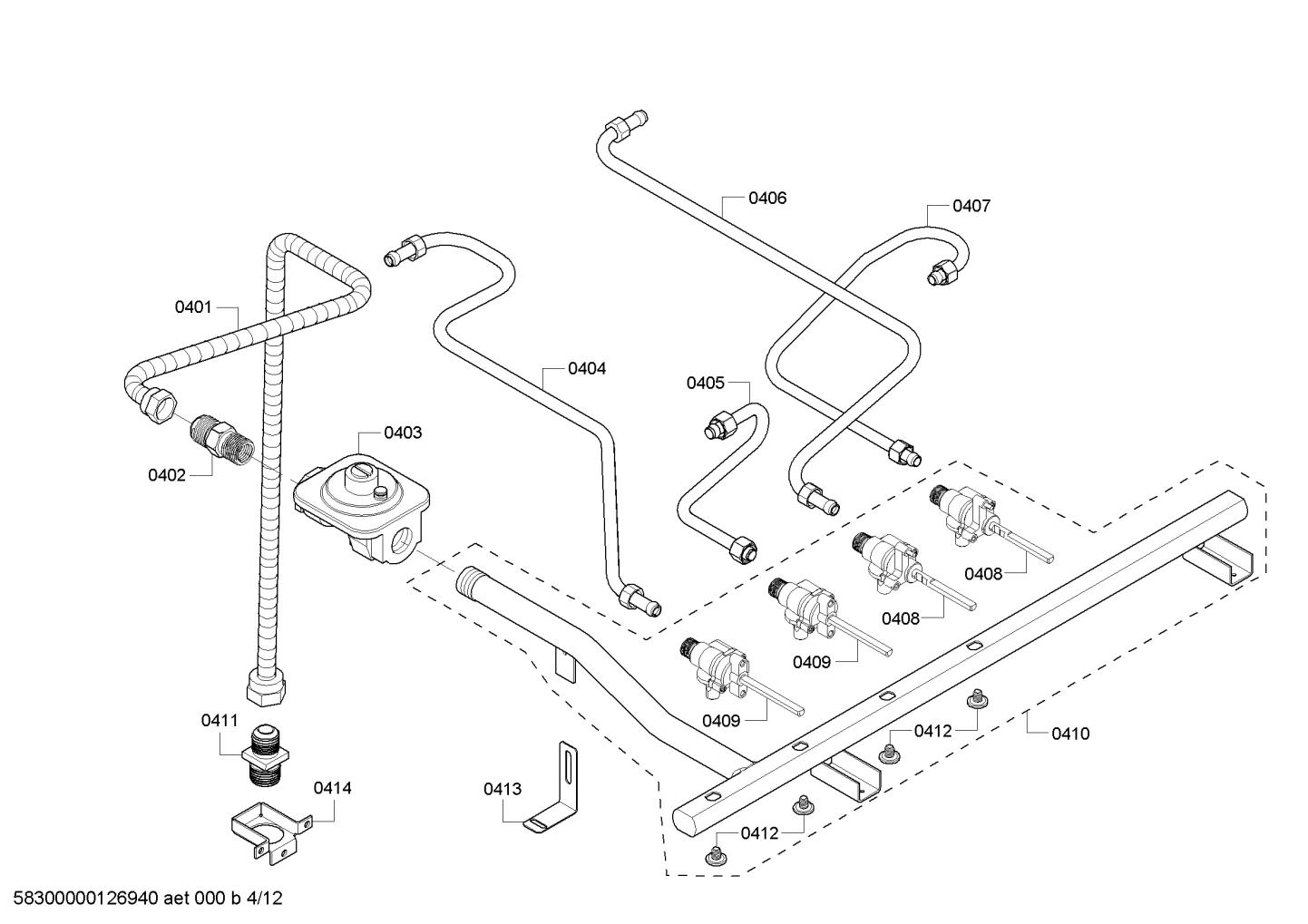 Tube Gas Line, CF 48IN