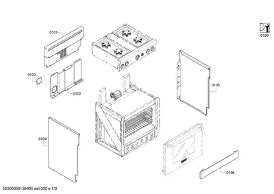 Door & Housing, shelves trays (0101-0199)