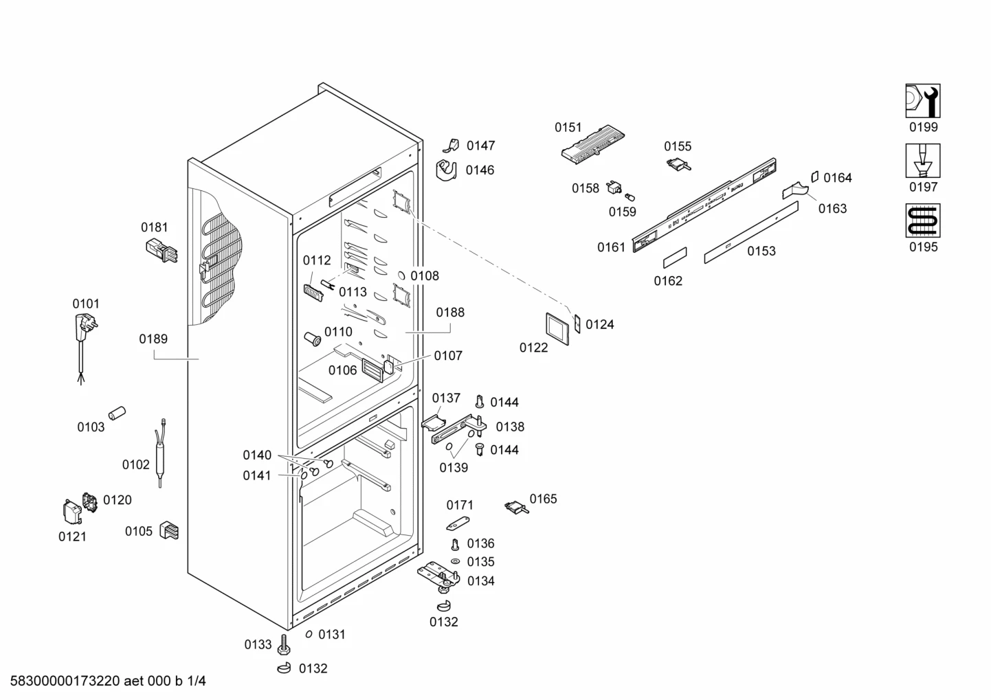 Door & Housing, Hinges (0102-0199)