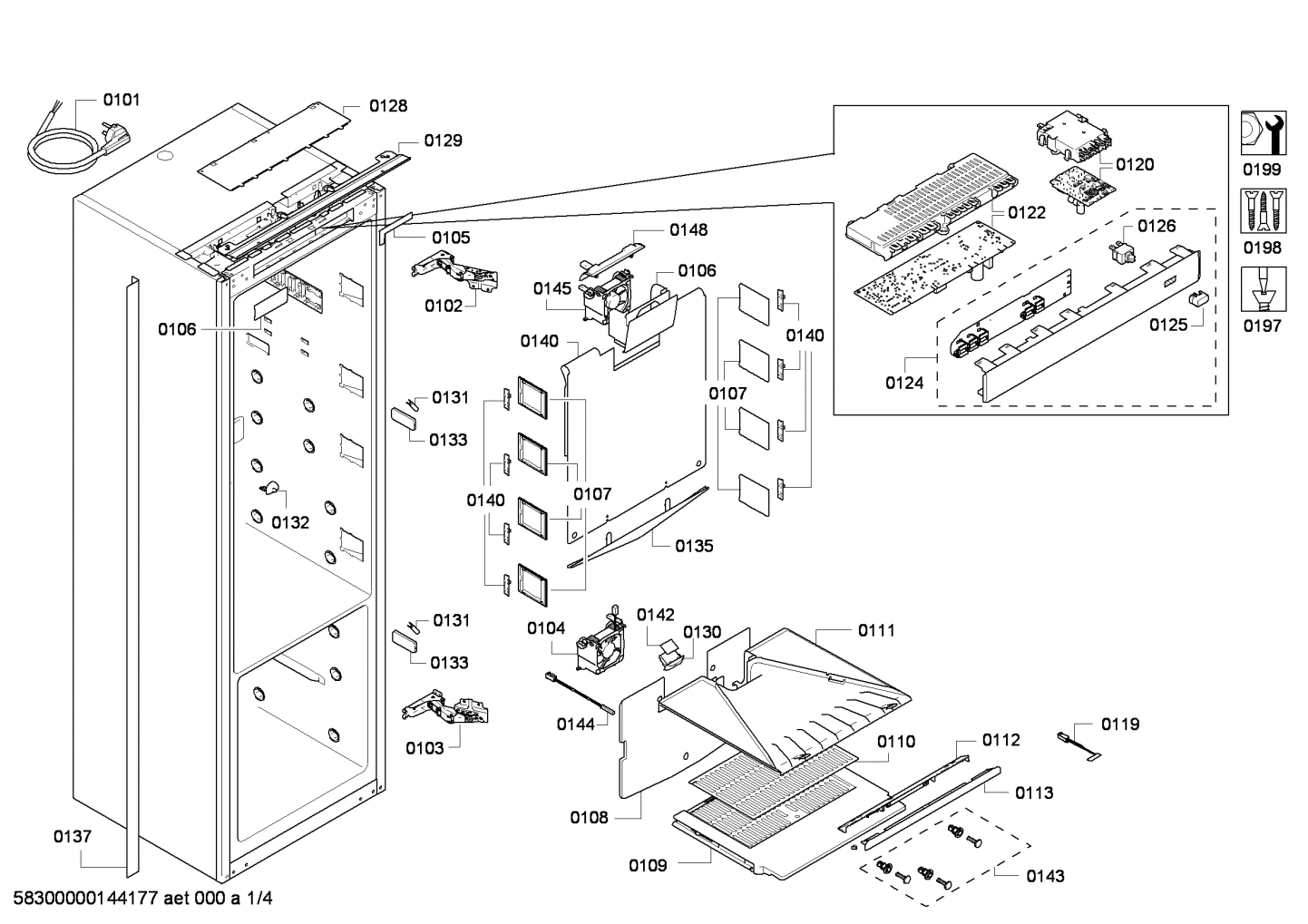 Door & Housing, Flaps & Holders (0107-0150)