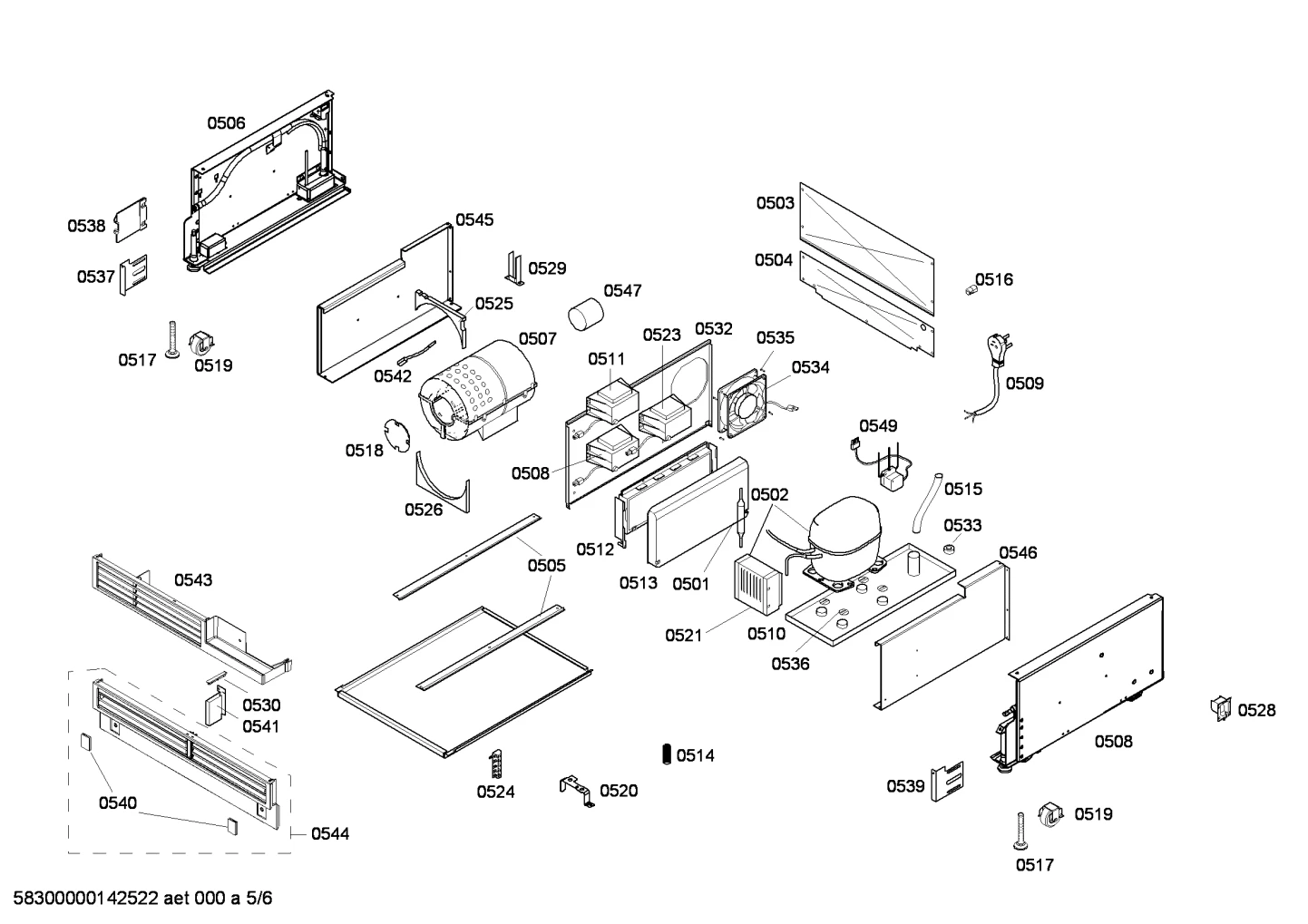 Panel Aggregate Side Panel-Right-Complete For Sdx Models (Fridge/Freezer)