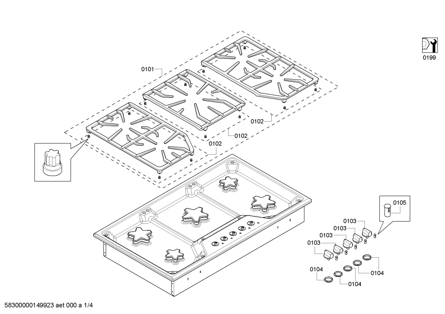 Door & Housing, Handles & Knobs (0101-0199)