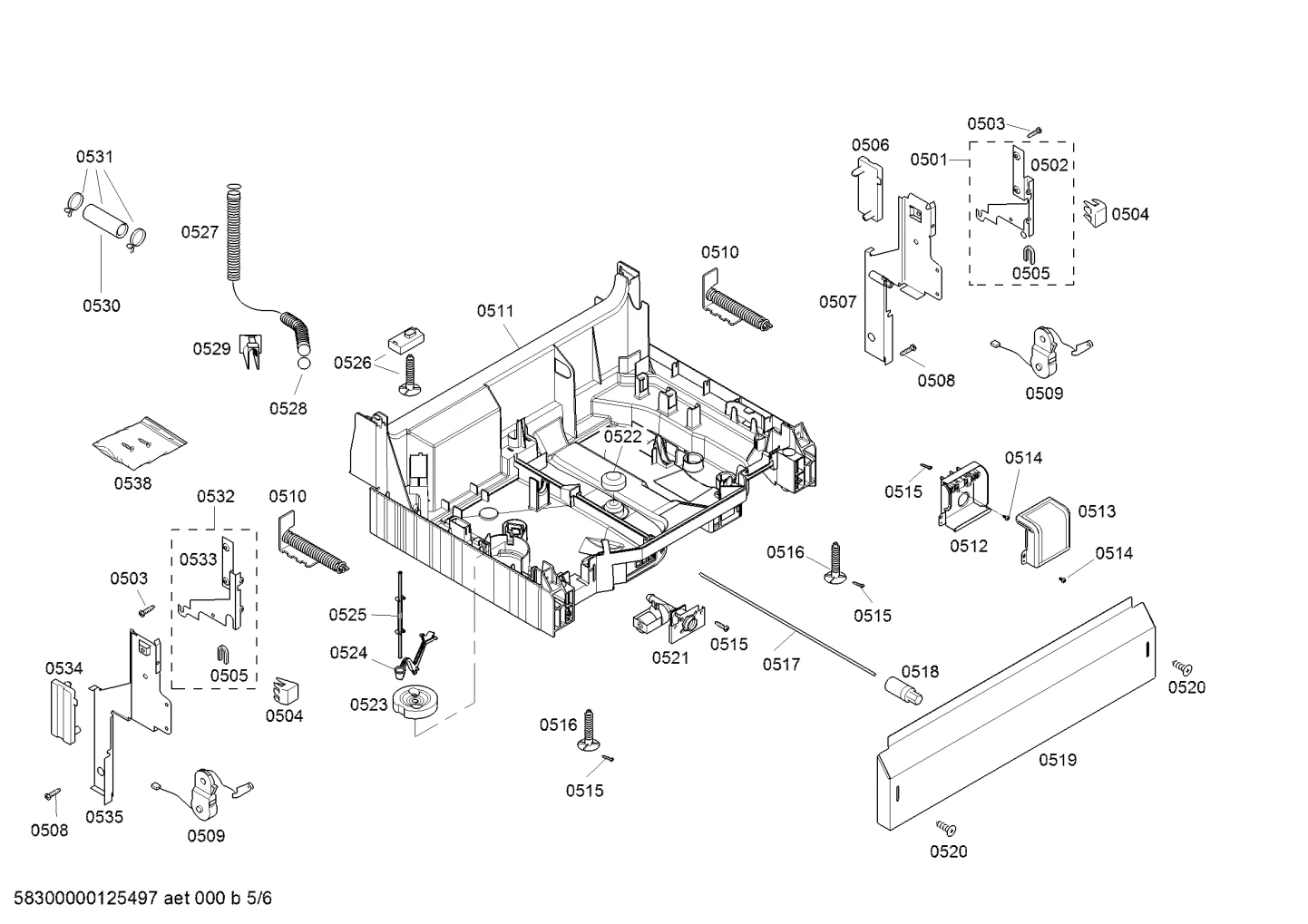 Spacer Outer Door Support/Clear/Usa 46mm
