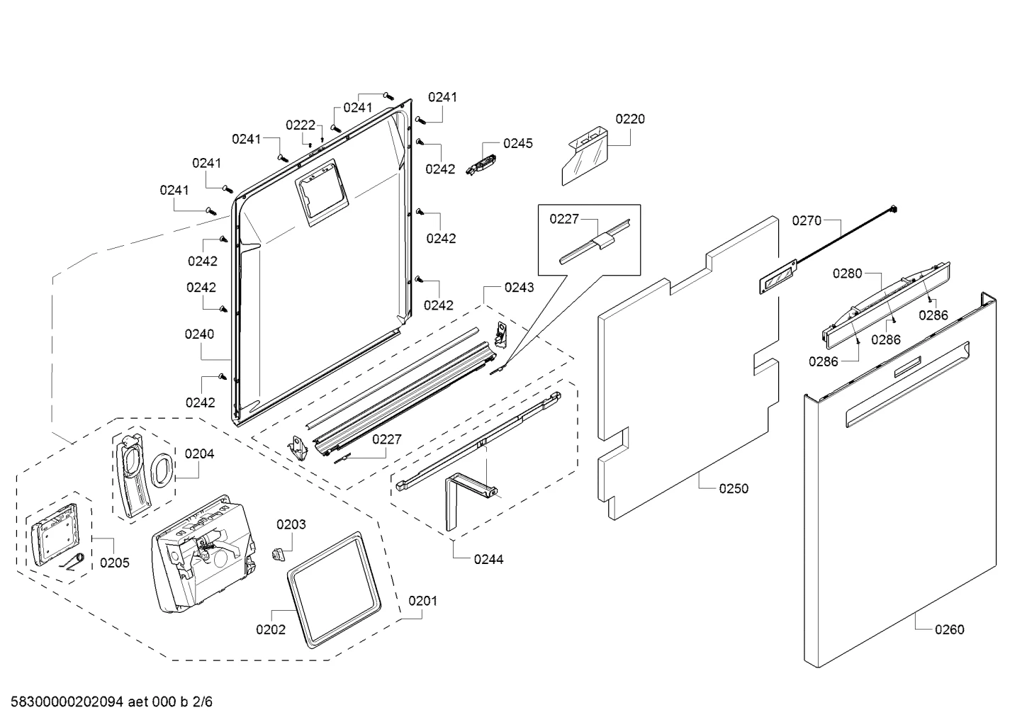 PC Board Display, Outer Door, With Harness