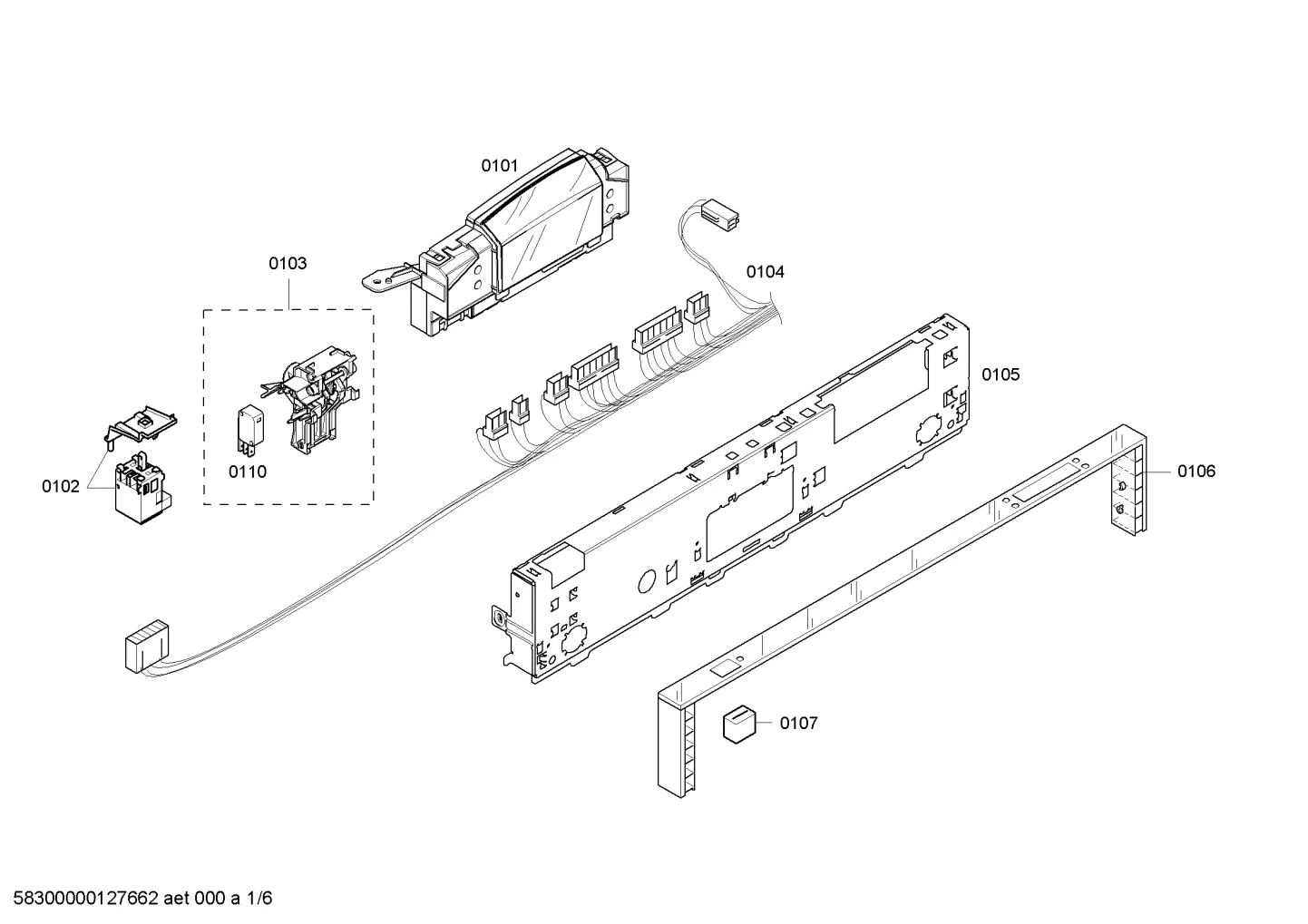 Wire Harness ID 635 UC, Top Disp, RA