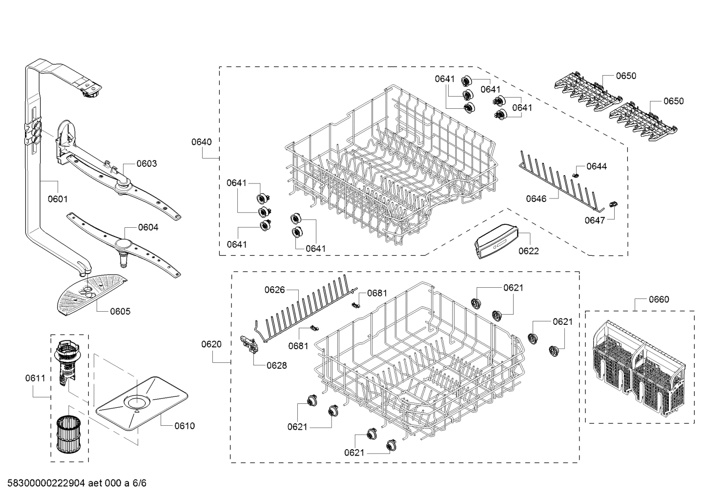Baskets & Wheels, Flaps & Holders (0601-8110)