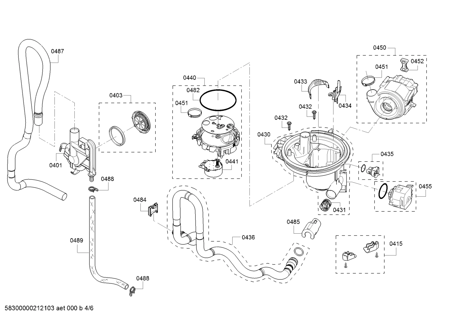 Door & Housing, Hoses (0401-8310)