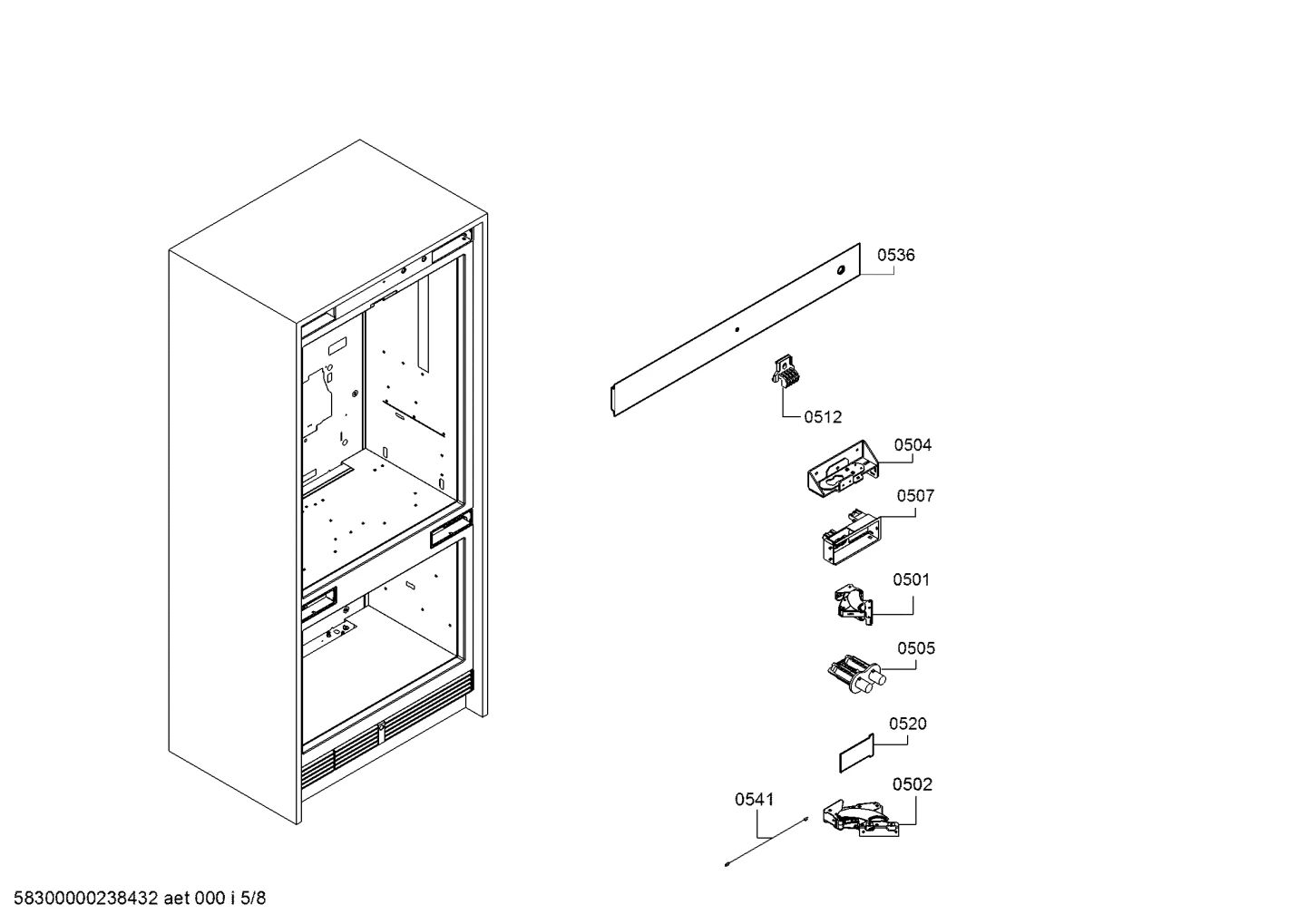 Cover Upper Hinge Box, R, TH