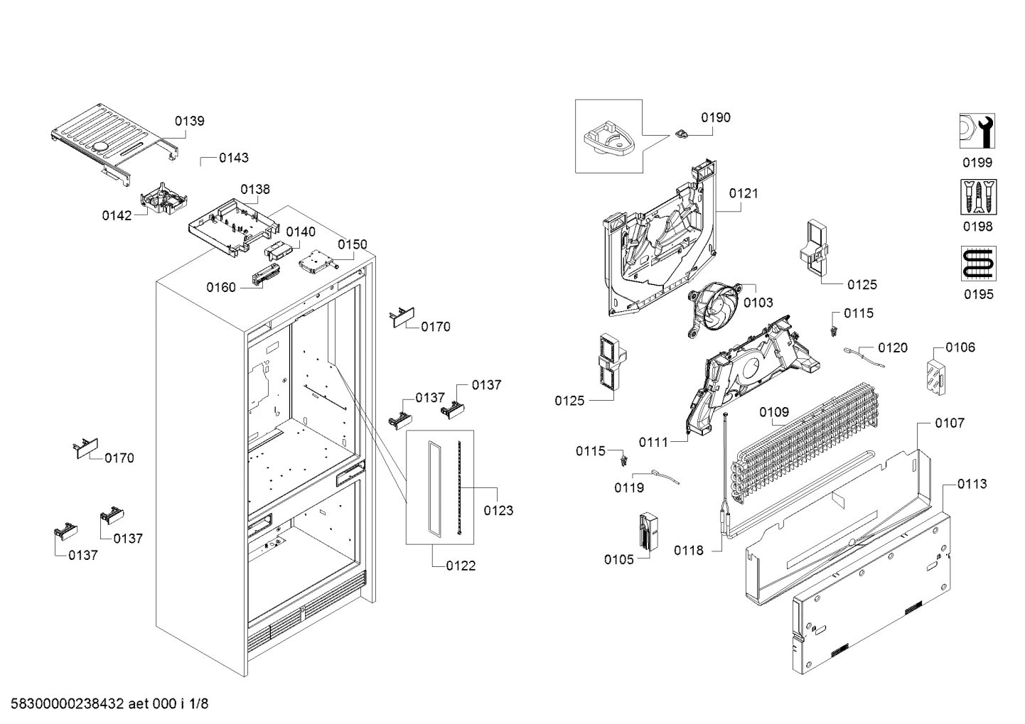 Door & Housing, Fan Parts (0103-0190)