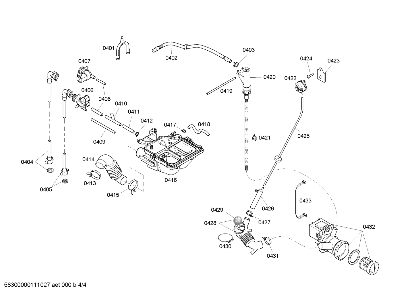 Hose, Short, Inlet Valve To Dispenser
