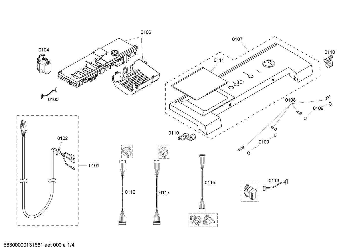 Door & Housing, Screws (0101-0117)