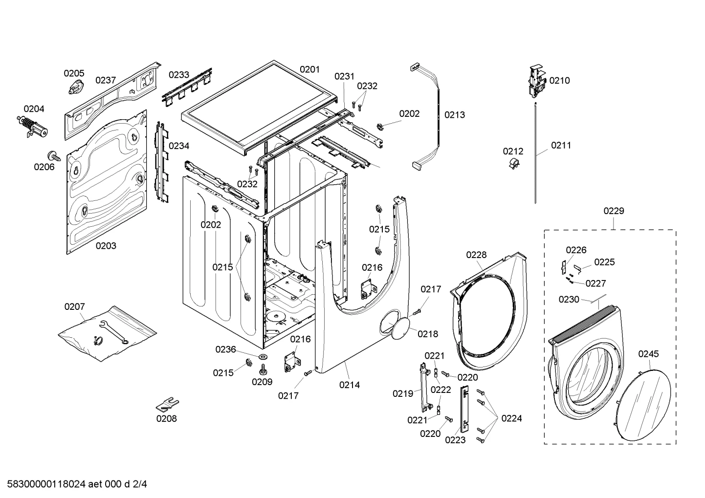 Door Assy, W/ Silver Ring/Trim