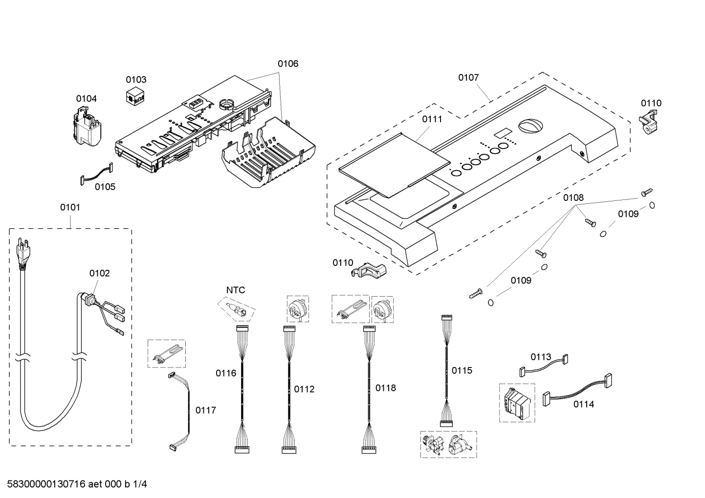 Door & Housing, Screws (0101-0118)