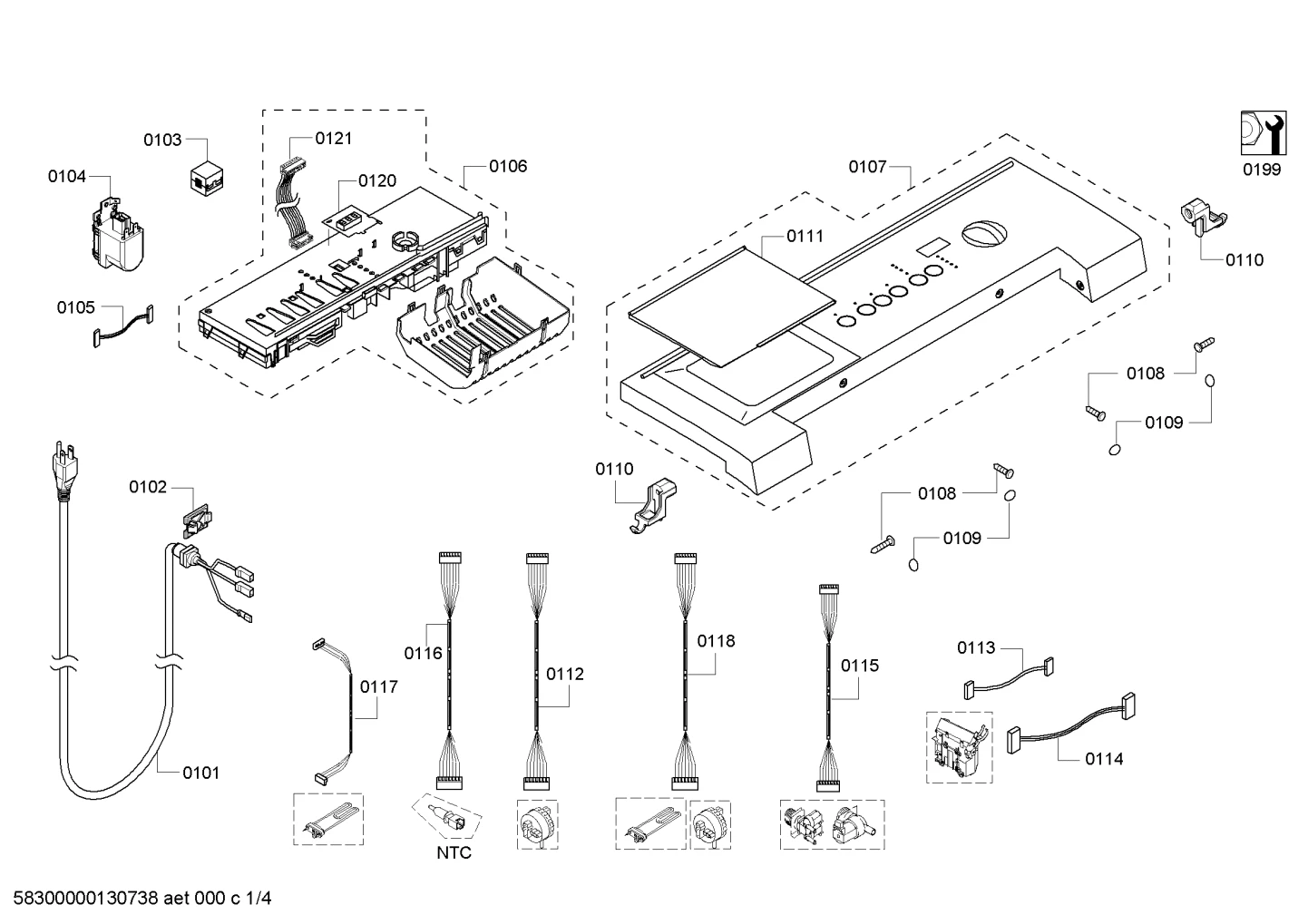 Door & Housing, Screws (0101-0199)