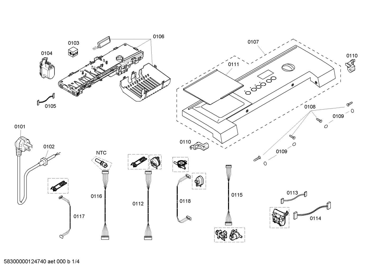 Door & Housing, Screws (0101-0118)