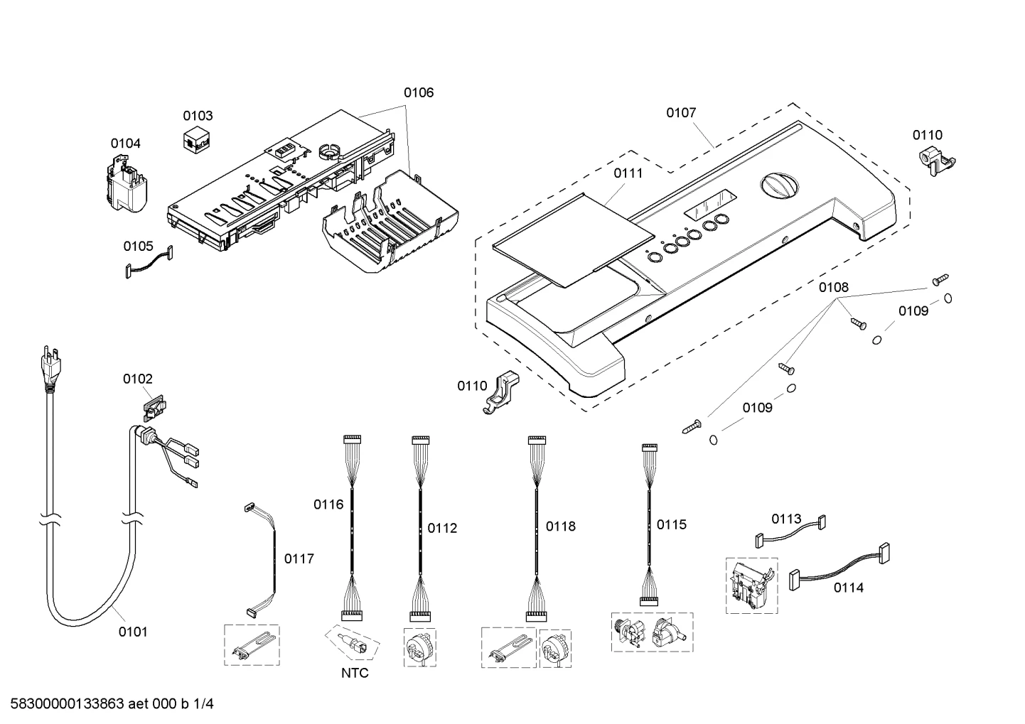 Door & Housing, Screws (0101-0118)
