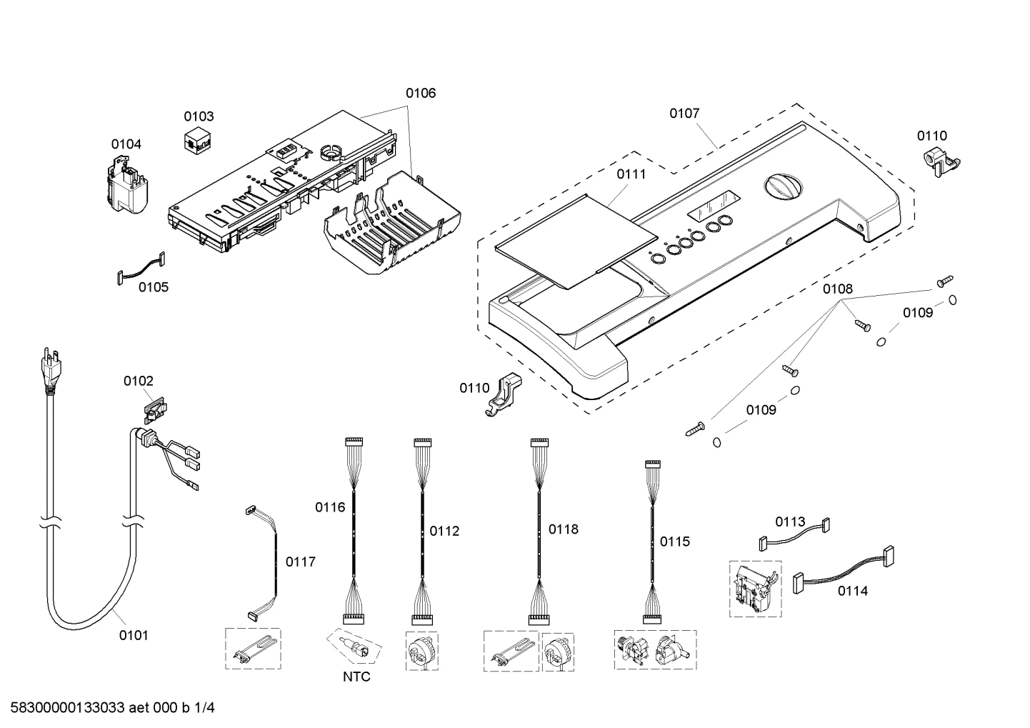 Door & Housing, Screws (0101-0118)