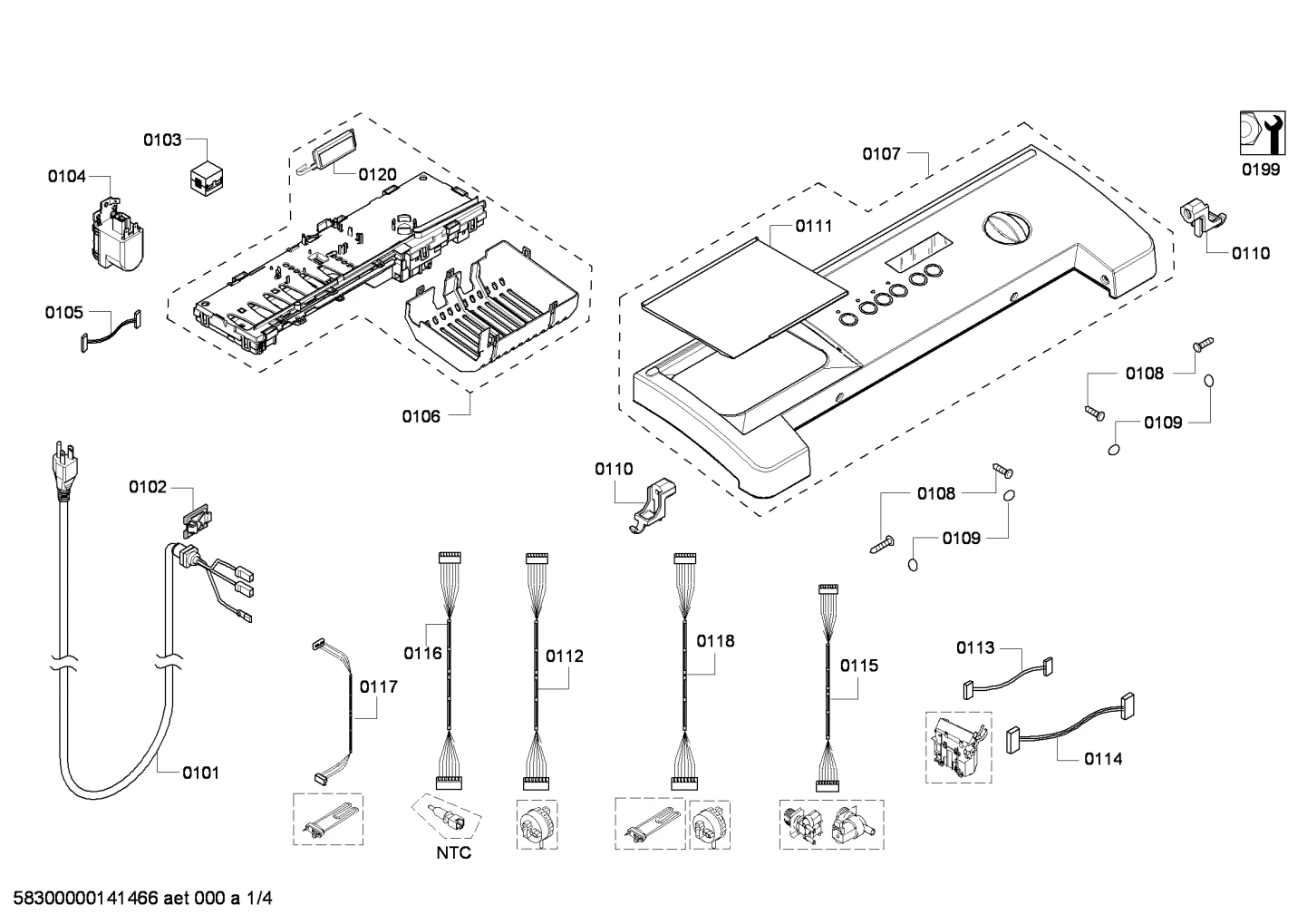 Door & Housing, Screws (0101-0199)