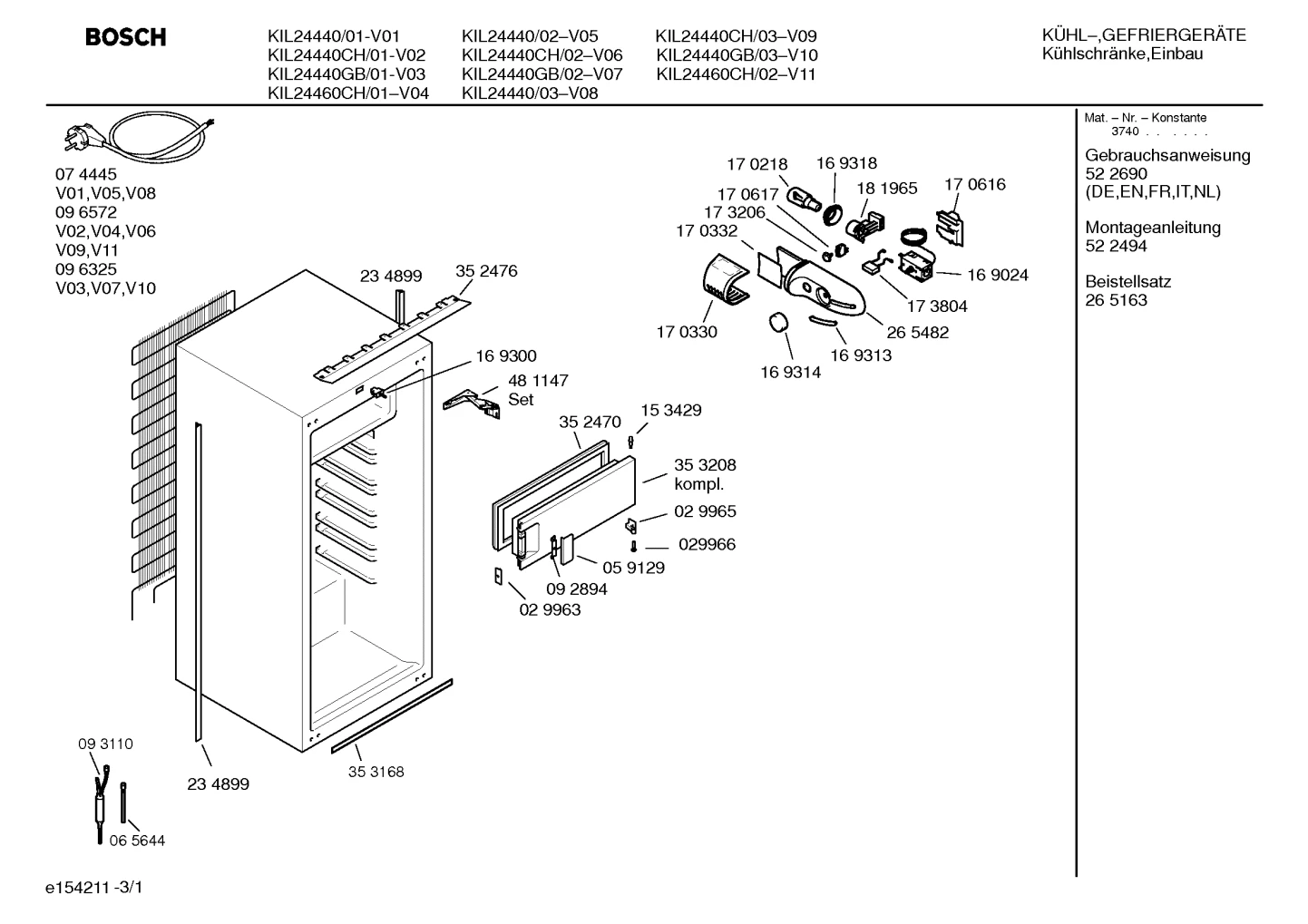 Hinges, Lighting (0002-0199)