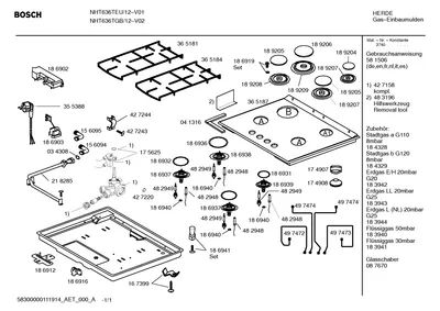burnercaps rings, thermocouples (0007-3008)