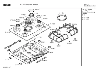 Seals & Gaskets, burnercaps rings (0001-0056)
